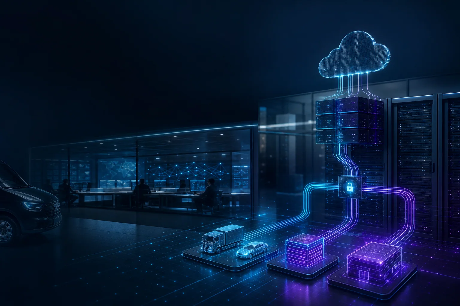Konzeptvisualisierung einer abgesicherten Enterprise- und Cloud-Integration